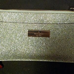 Kate Spade Gold Glitter Clutch